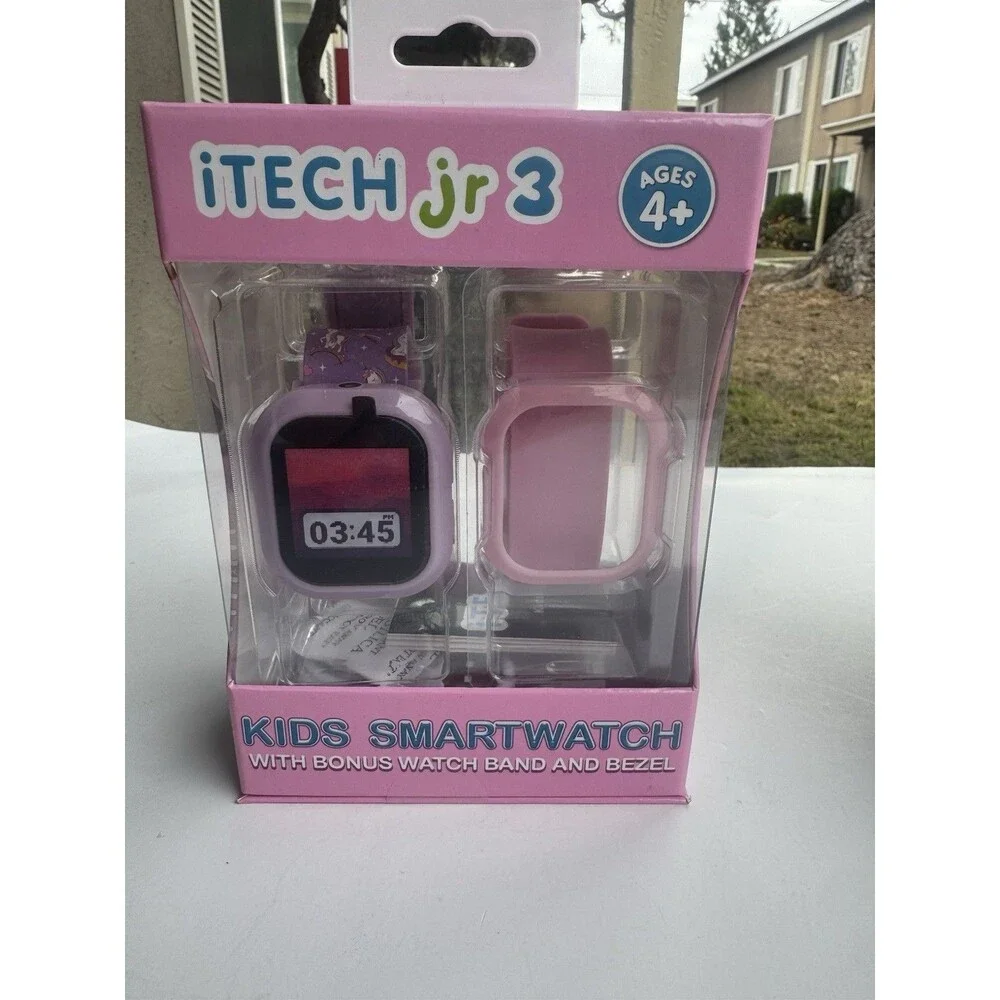 iTech Jr 3 Kids Smartwatch Touch Screen 25+ Games Pink New